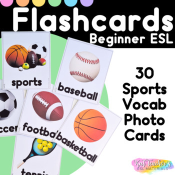 Sports Vocabulary Flashcards - National Sports Day Cards
