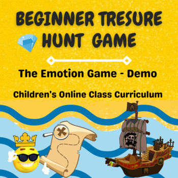 Preview of Beginner Treasure Hunt Feelings & Emotions PowerPoint Game for kids