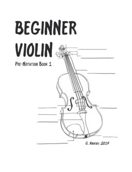 Preview of Beginner Violin Book - Pre-Note Reading Sheet Music - Songs, Scales, Rhythms