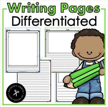 Preview of Kindergarten Writing Pages Differentiated