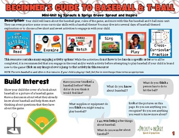 Preview of Beginner’s Guide to Baseball & T-Ball Mini-Unit
