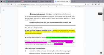 Preview of Beginner's Set-up Guide for Interactive Notebooks and Distance Learning