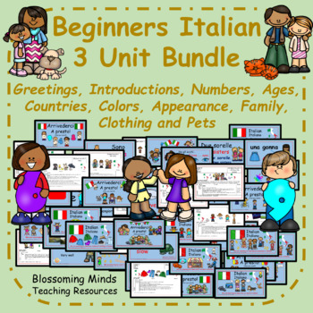 Preview of Beginners Italian 3 Units : 15 lessons