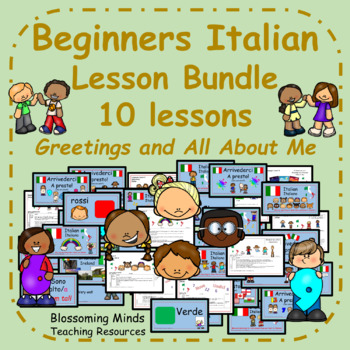 Preview of Beginners Italian Lesson Bundle 10 lessons
