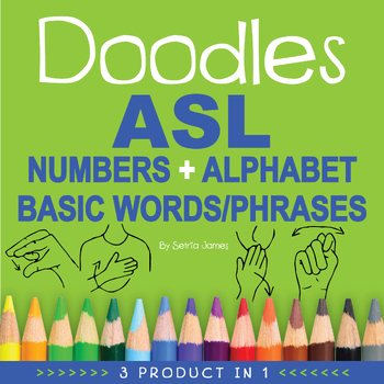 Preview of Beginning ASL Signs ABC Simple ASL Signs Numbers Words Phrases Activities Bundle