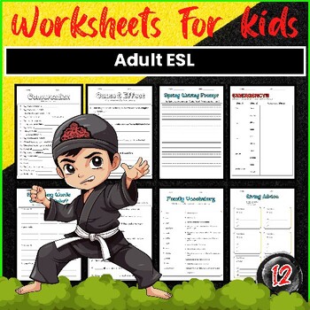 Preview of Beginning Adult Family ESL Vocabulary  Worksheets