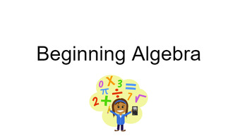 Preview of Beginning Algebra Topics- Google Slide Presentations