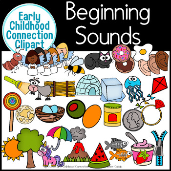 Preview of Beginning Alphabet Letter Sounds Clipart {Early Childhood Connection}
