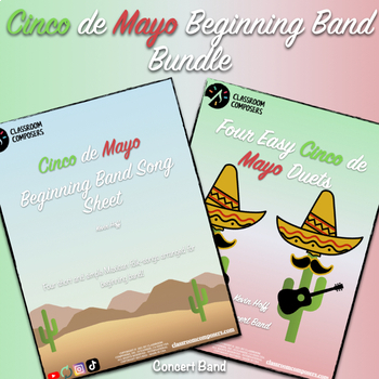 Preview of Beginning Band Cinco de Mayo Bundle | Duets and Song Sheets
