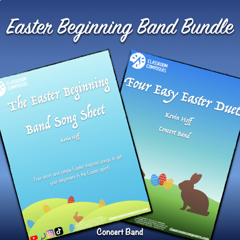 Preview of Beginning Band Easter Bundle | Duets and Song Sheets