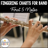 Beginning Band Fingering Charts - First 5 Notes