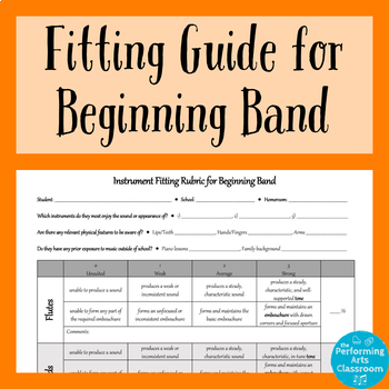 Preview of Beginning Band Instrument Fitting Guide
