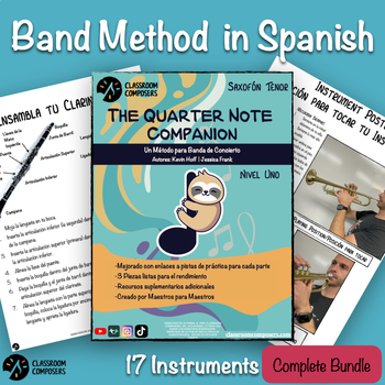 Preview of Beginning Band Method Book | Spanish Translation | 17 Instruments