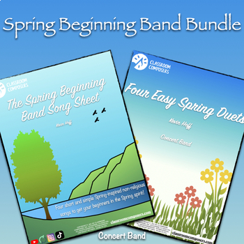 Preview of Beginning Band Non-Religious Spring Bundle | Duets and Song Sheets