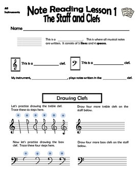 Preview of Beginning Band Note Reading Sample Pack