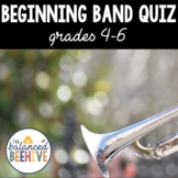 Beginning Band Quiz