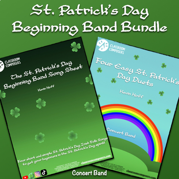 Preview of Beginning Band St. Patrick's Day Bundle | Duets and Song Sheets