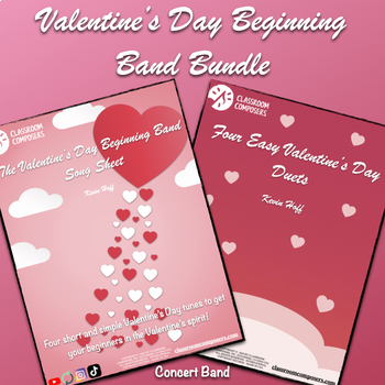 Preview of Beginning Band Valentine's Day Bundle | Duets and Song Sheets