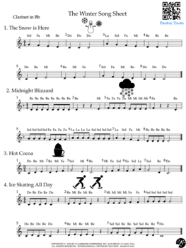 Download Beginning Band Winter Bundle Sheet Music Duets And Song Sheets Solfege