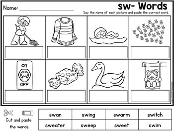 Beginning Blend Worksheets for First Grade - Consonant Blend Worksheets