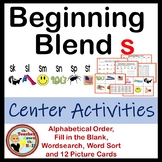 Phonics Centers for Beginning Blend s (word sort, picture 