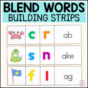 Beginning Blends Building Strips Phonics Activity by Fun Learning for Kids