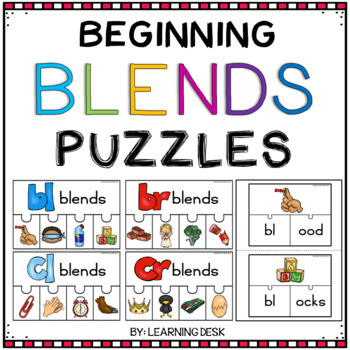 Consonant Beginning Blends Worksheets Kindergarten First Second Grade ...