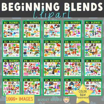 Preview of Beginning Blends Clipart Bundle