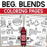 Beginning Blends Coloring | Blends Worksheets | Blends Col