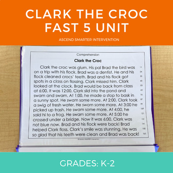 Preview of Beginning Blends Decodable Fast 5 Unit (Clark the Croc)