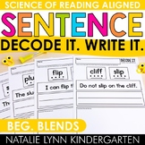 Beginning Blends Decode and Read Decodable Sentences Worksheets
