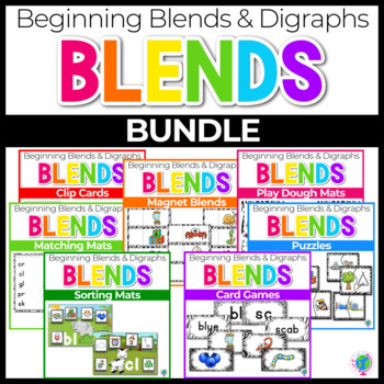 Preview of Beginning Blends & Digraphs Center Activities for Phonemic Awareness Mega Pack