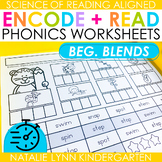Beginning Blends Encode and Read Phonics Fluency Worksheet