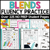 Beginning Blends Fluency NO PREP Phonics Practice Worksheets