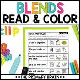 Beginning Blends Fluency Sentence Practice | Read and Colo