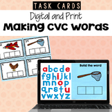 Making CVC Words Task Cards and Worksheets