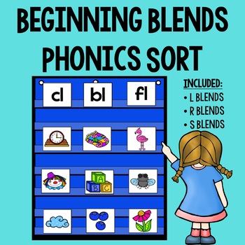 Beginning Blends Phonics Sort by Popping Into Kinder | TPT