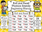 Beginning Blends BUNDLE of Roll and Read Reading Fluency Centers