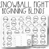 Beginning Blends Snowball Phonics Fluency Game