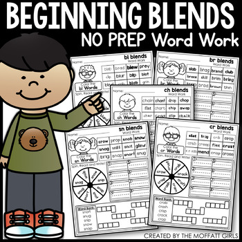 Preview of Beginning Blends Word Work