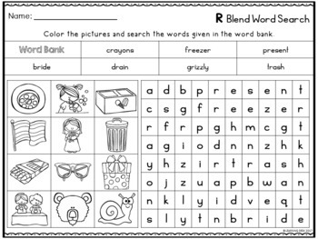beginning blends worksheets consonant blend worksheets l r s blends
