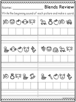 Beginning Blends Worksheets-(L,R and S)-Distance Learning by Learning Desk