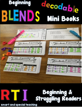 Preview of Orton Gillingham Beginning Blends mini-books for RTI and Beginning Readers