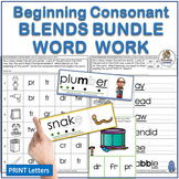 Beginning Consonant Blends Activities & Consonant Blends W