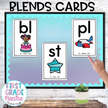 Beginning Consonant Blends Cards by First Grade Maestra Trisha Hyde