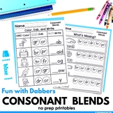 Beginning Consonant Blends Phonics Worksheets