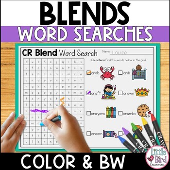 Beginning Consonant Blends Word Search Puzzles | Phonics Worksheets