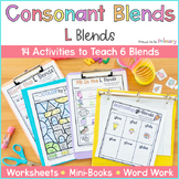 Beginning Consonant Blends Worksheets & Word Work: bl, cl,