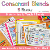 Beginning Consonant Blends Worksheets & Word Work: sc, sk,