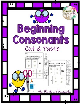 beginning consonant sounds worksheets by pencils and sandcastles